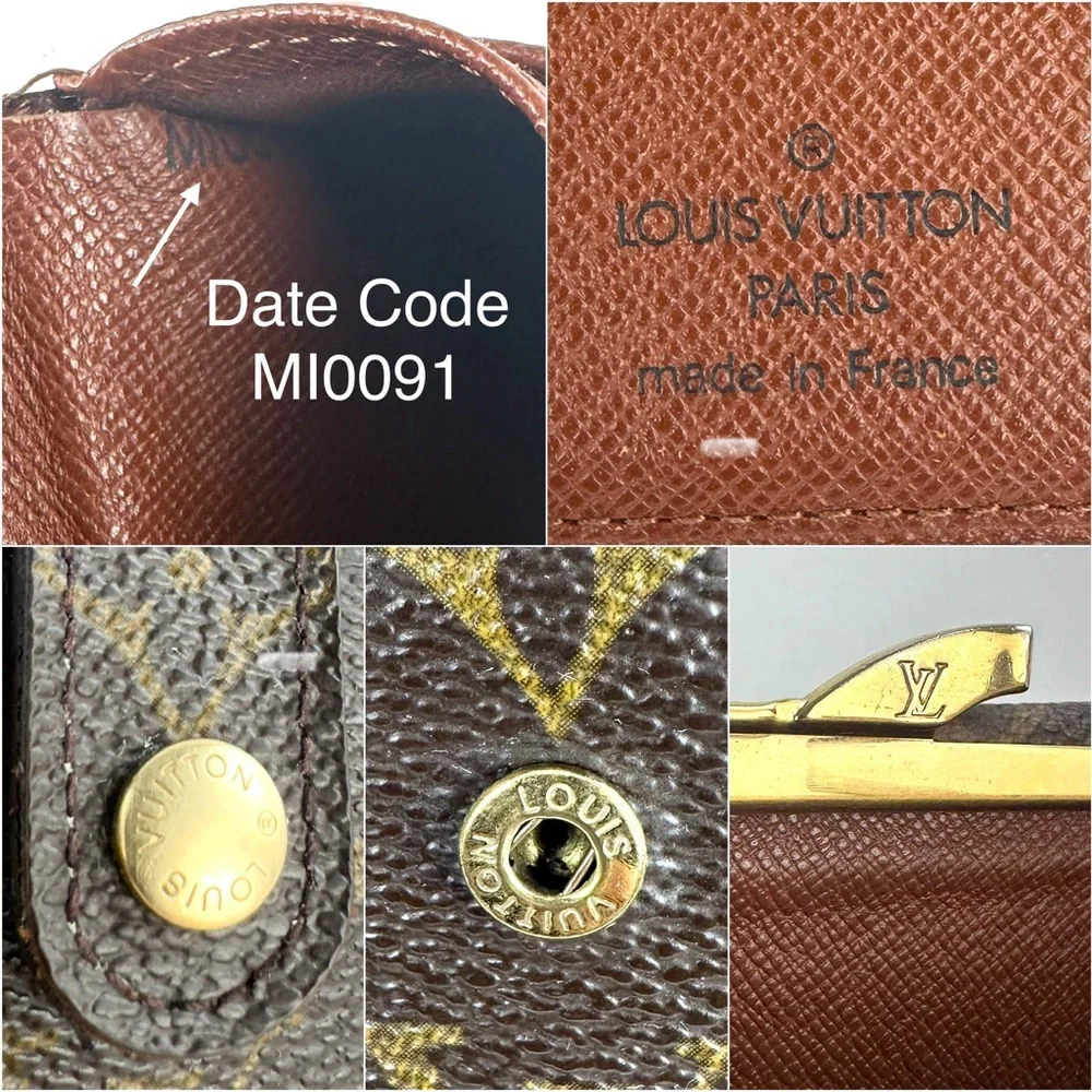 ❌SOLD❌Louis Vuitton Monogram Portefeuille Viennois kiss lock French Purse Wallet - Picture 10 of 12